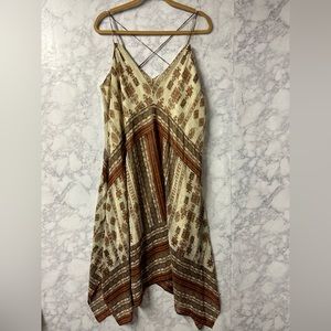 Lucky Brand Dress in Cream and Brown